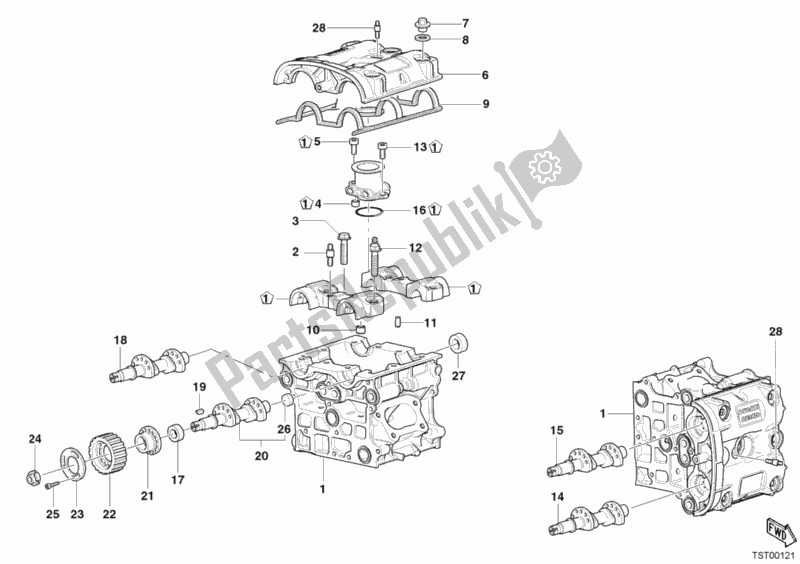 Wszystkie części do G? Owica Cylindra Ducati Superbike 749 S 2003